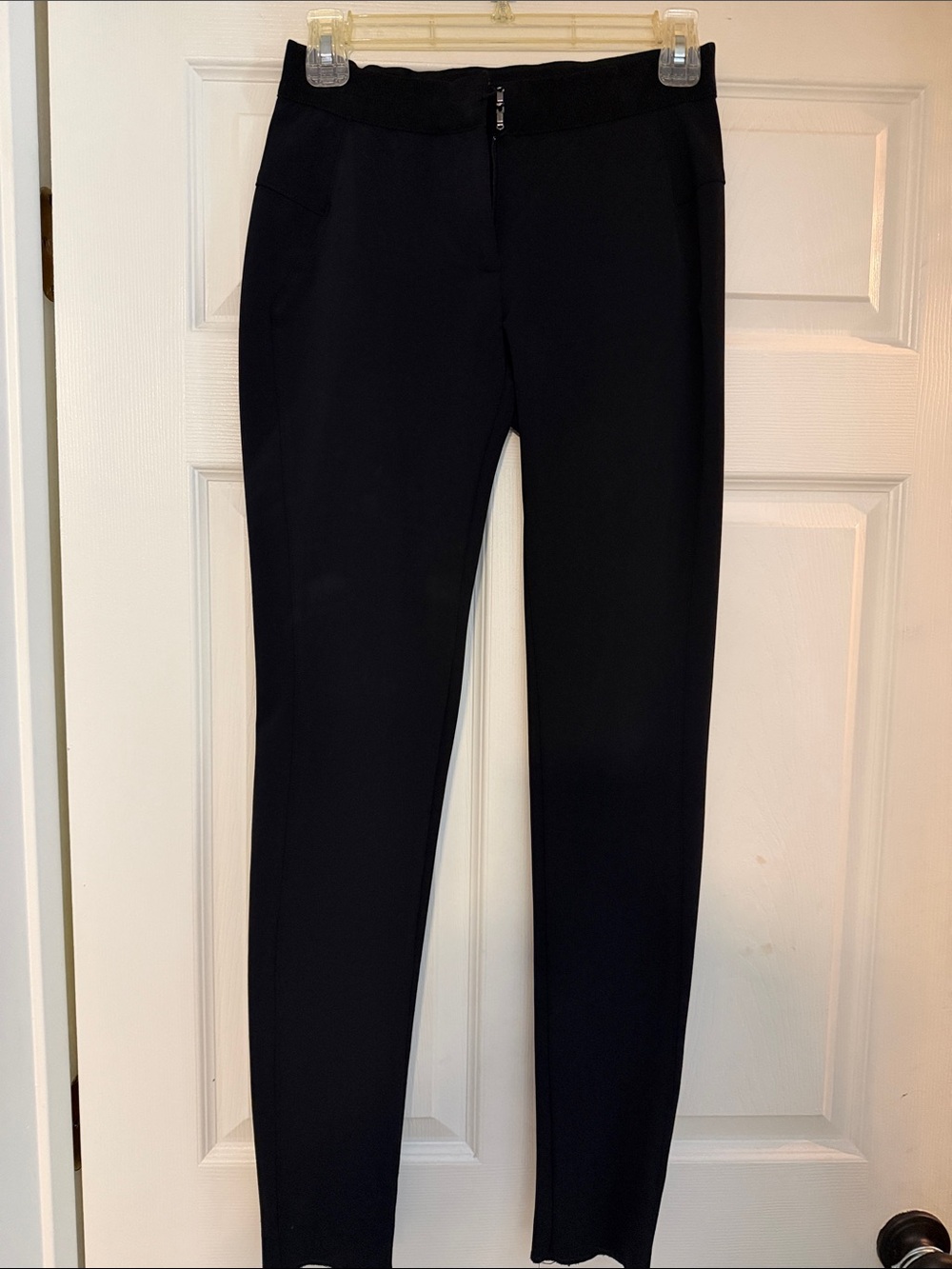 Veronica Beard Black Slim Ponte Ankle Pants